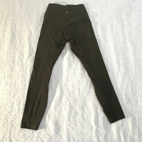 Lululemon Align High-Rise Pants 25" Dark Olive Size 4 Nulu Fabric Yoga Leggings - Picture 4 of 9